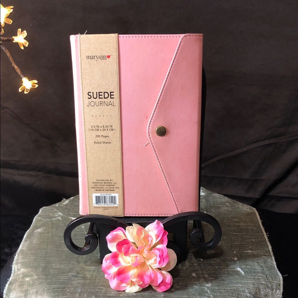Maryann Blush Suede Journal Clutch